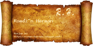 Román Herman névjegykártya